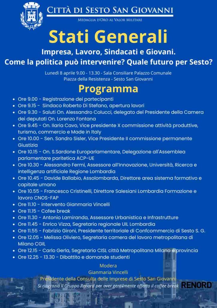 Innovazione e collaborazione: il ruolo di CNOS-FAP Lombardia agli Stati Generali del Lavoro di Sesto San Giovanni